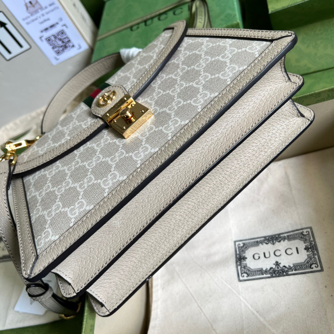 gg Ophidia Small gg Top Handle Bag Beige For Women, Women’s Bags 9.8in/25cm gg 651055 UULAG 9682