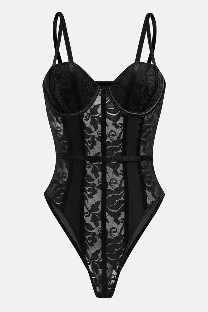 Backless Shaping Bodysuit with Boning and Spaghetti Straps