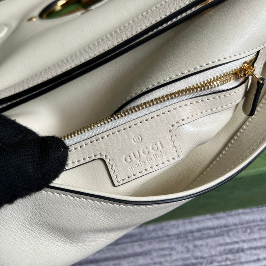 gg Blondie Shoulder Bag White For Women, Women’s Bags 11in/28cm gg 699268 UXX0G 9022
