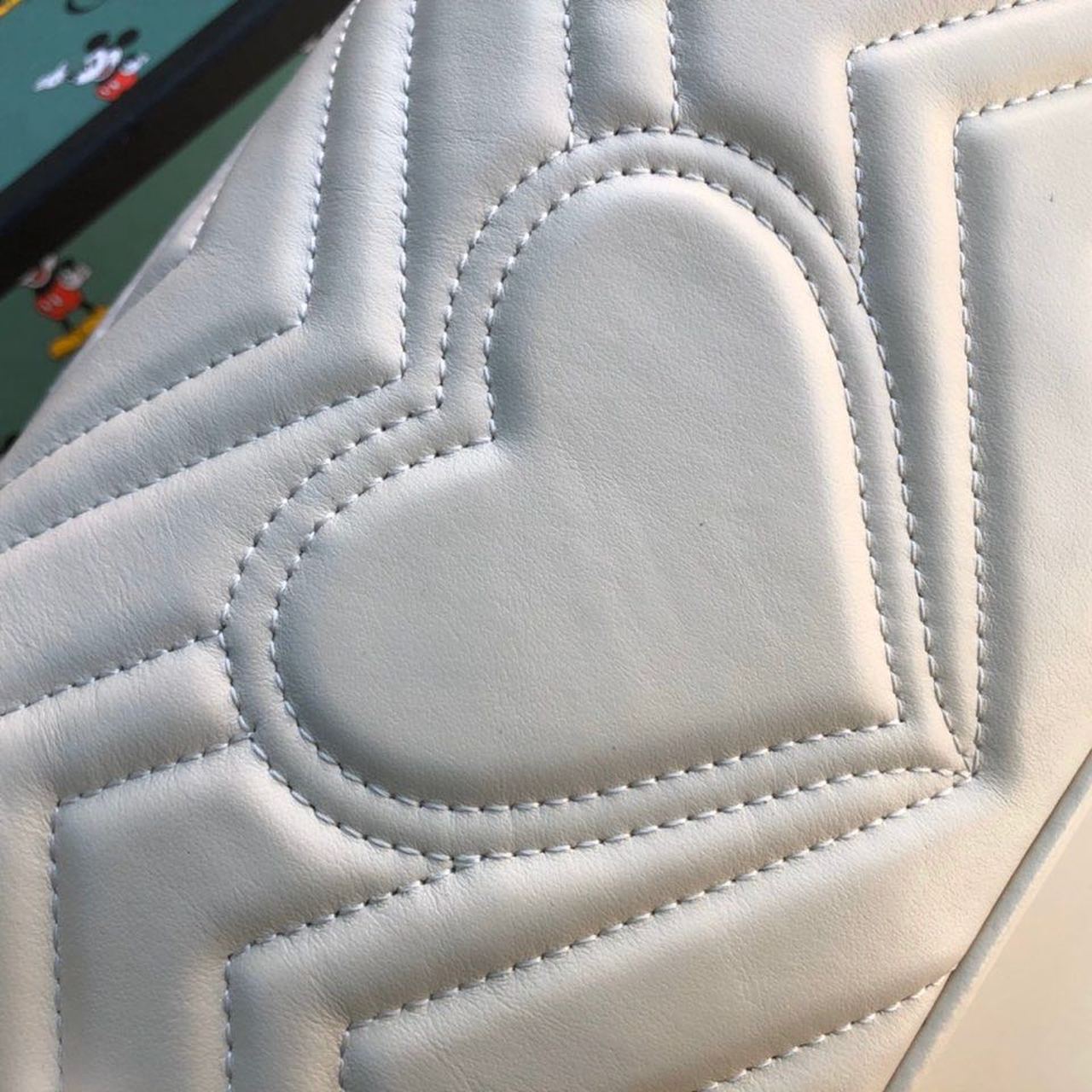 gg Marmont Matelassé Mini Bag White For Women 8.5in/22cm gg 446744 DTDIT 9022