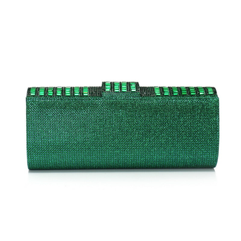 Diamond-Studded Dinner Clutch Shiny Bag Chain Handbag