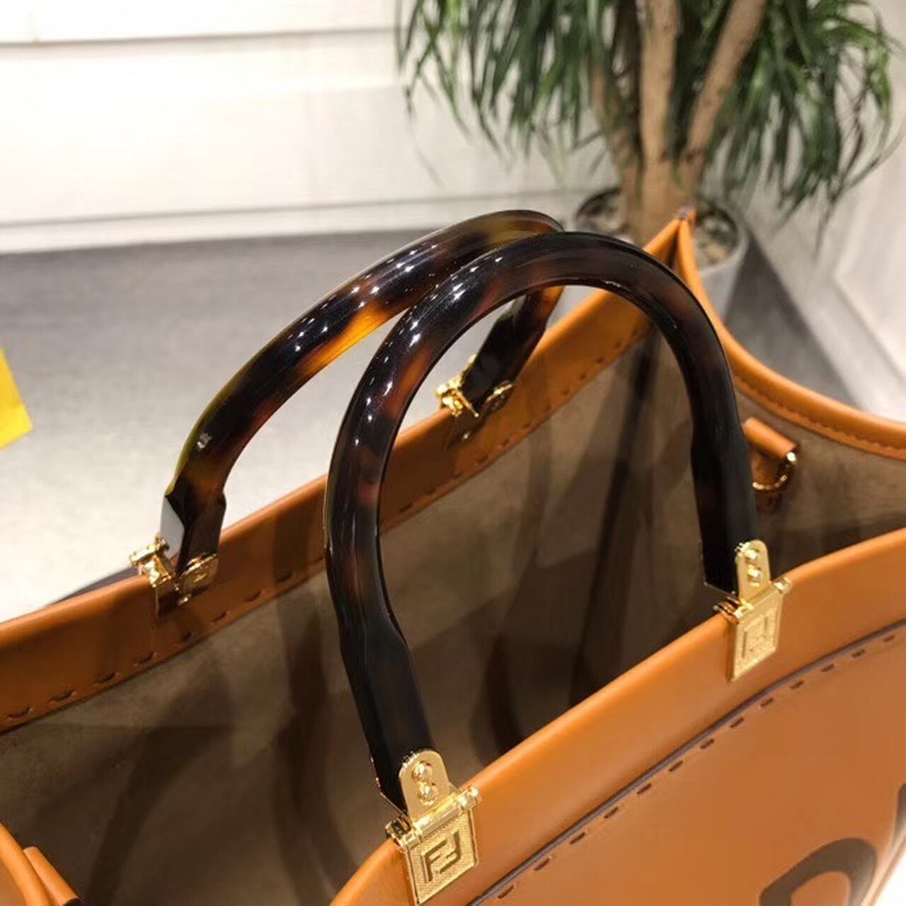 FI Sunshine Large Tote Bag Brown For Women, Handbags, Shoulder And Crossbody Bags 15.7in/40cm FF 8BH372ABVLF0PWZ