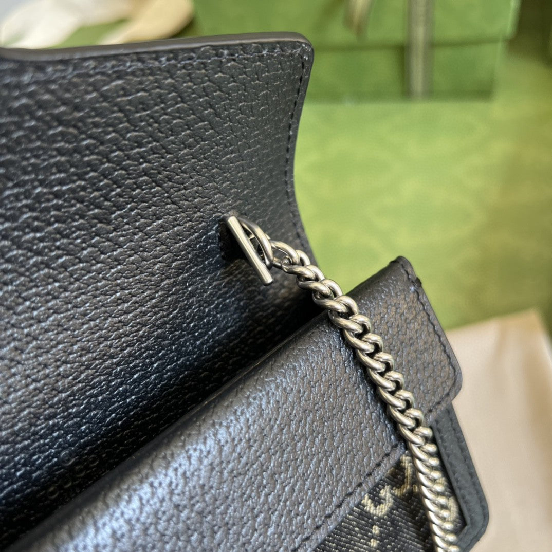 Dionysus gg Super Mini Bag Black And Ivory gg Denim Jacquard For Women 6.5in/17cm 476432