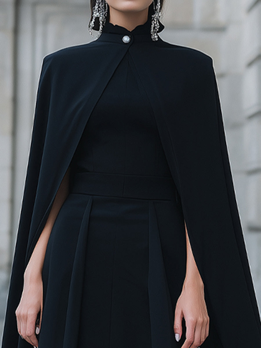 Elegant Cape And Dress Set