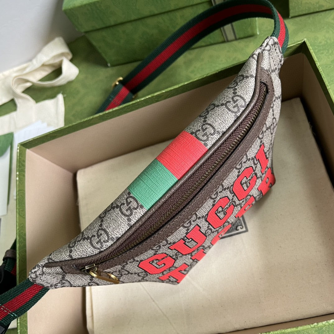 gg Tiger gg Belt Bag Beige And Ebony gg Supreme Canvas For Women And Men 6in/16cm 675181 US7DC 9395
