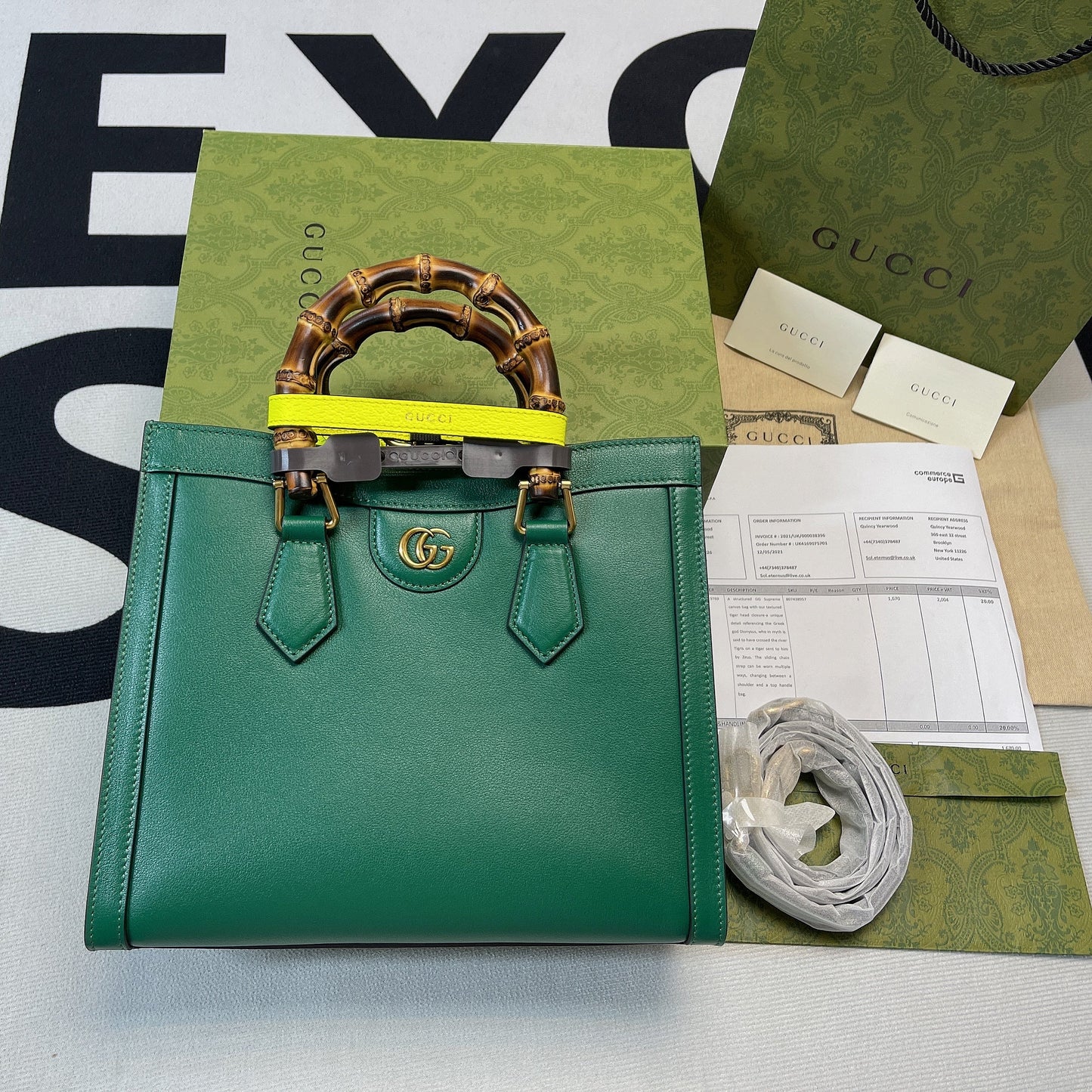 gg Diana Small Tote Bag Green For Women, Women’s Bags 11in/27cm gg 