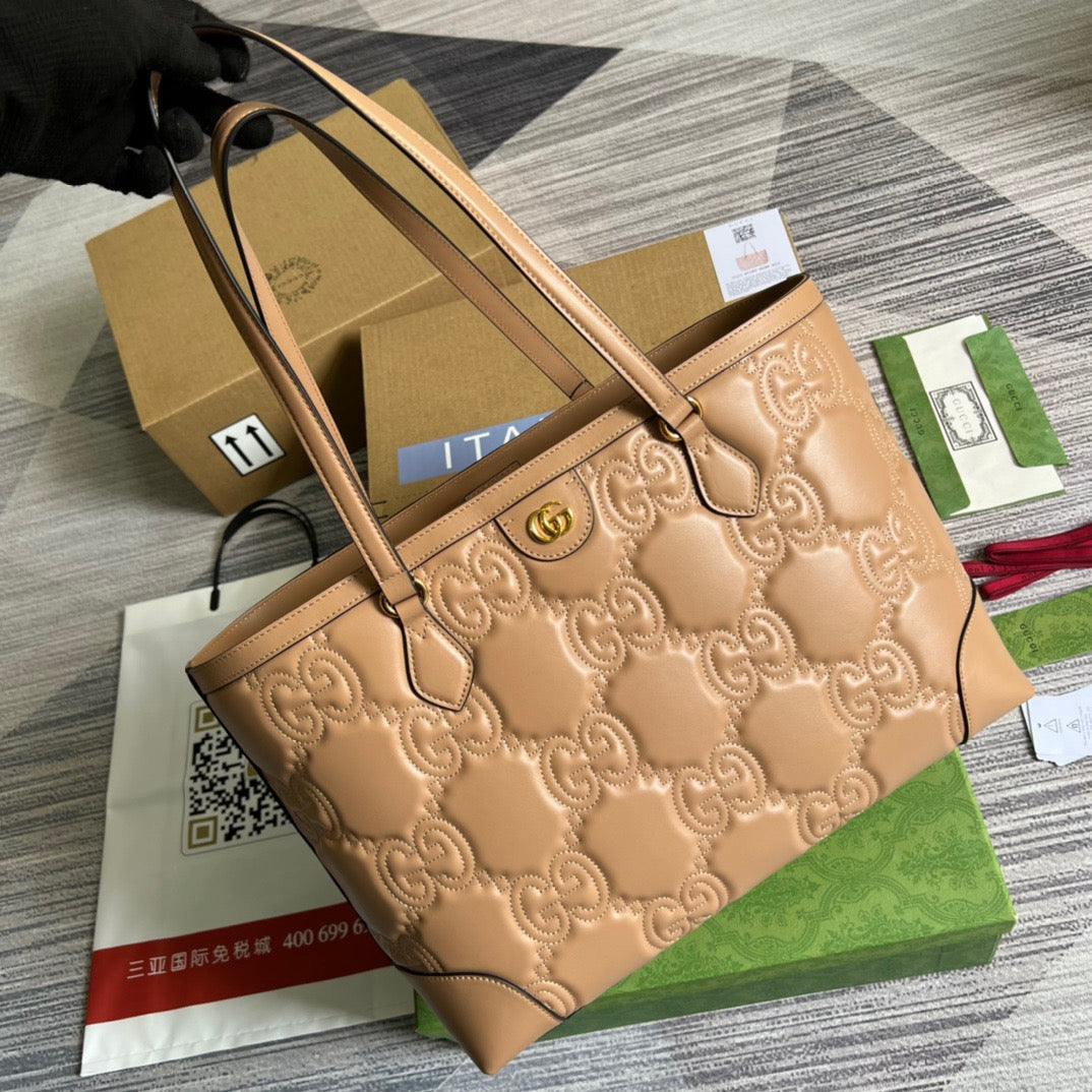 gg Medium Tote Beige For Women, Women’s Bags 15in/38cm gg 631685 UM8IG 9500
