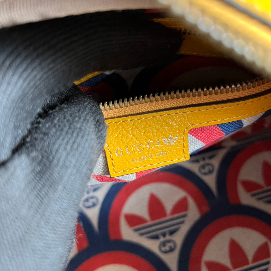 gg x Adidas Mini Duffle Bag Yellow For Women, Women’s Bags 12.4in/32cm gg