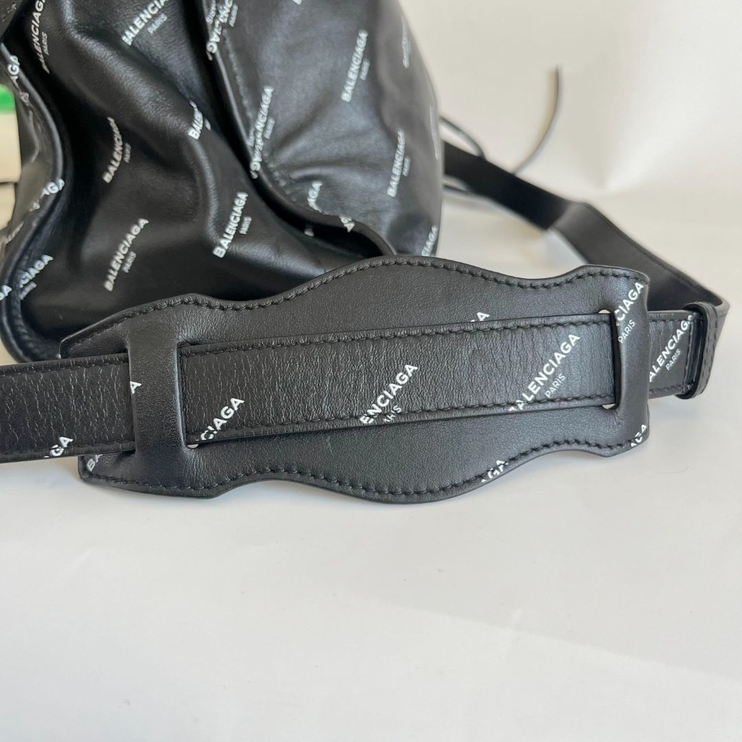 Balenciaga All Over Logo print calfskin large city bag