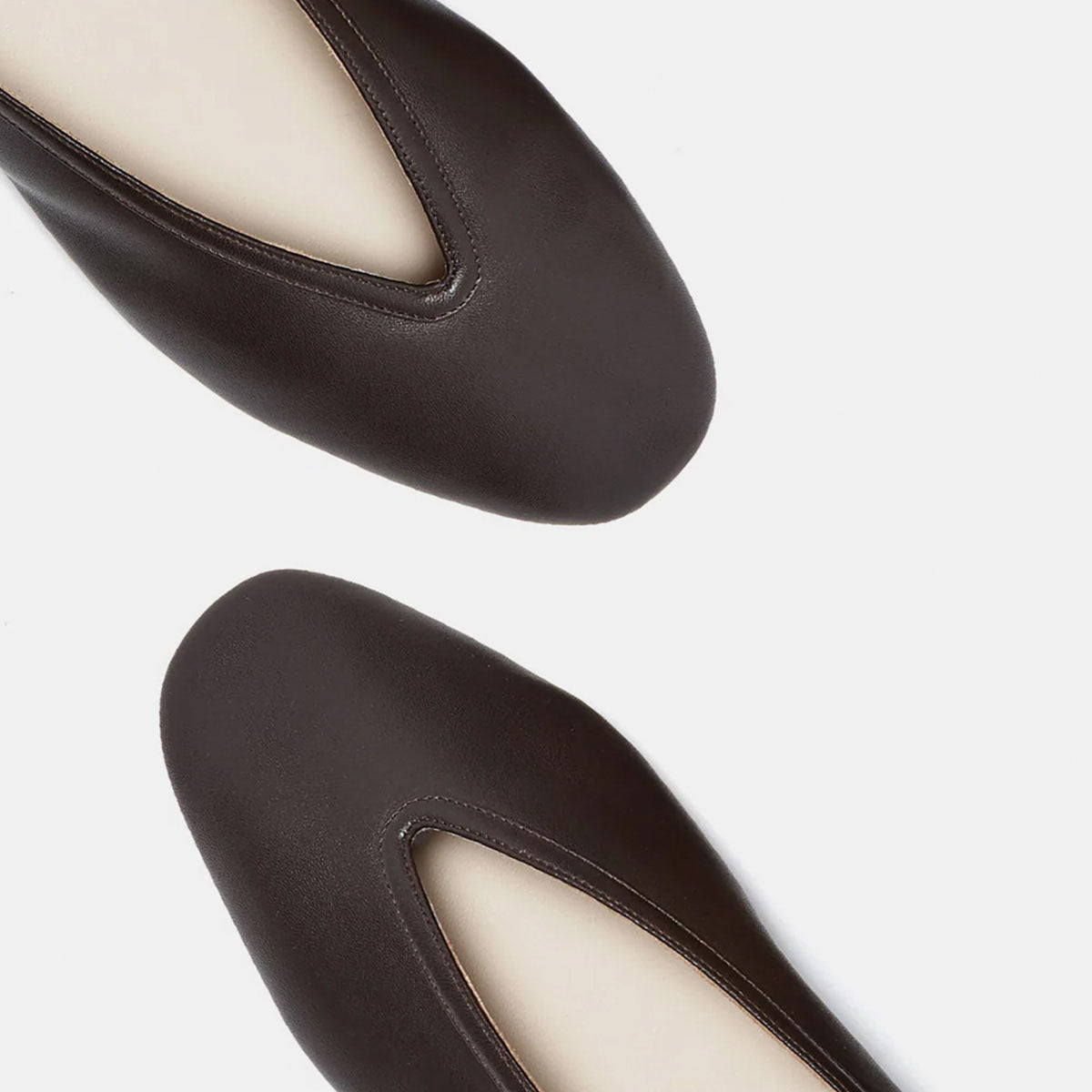 Dark Brown Classic Vegan Leather Slip-On Round Toe Flat Shoes Women