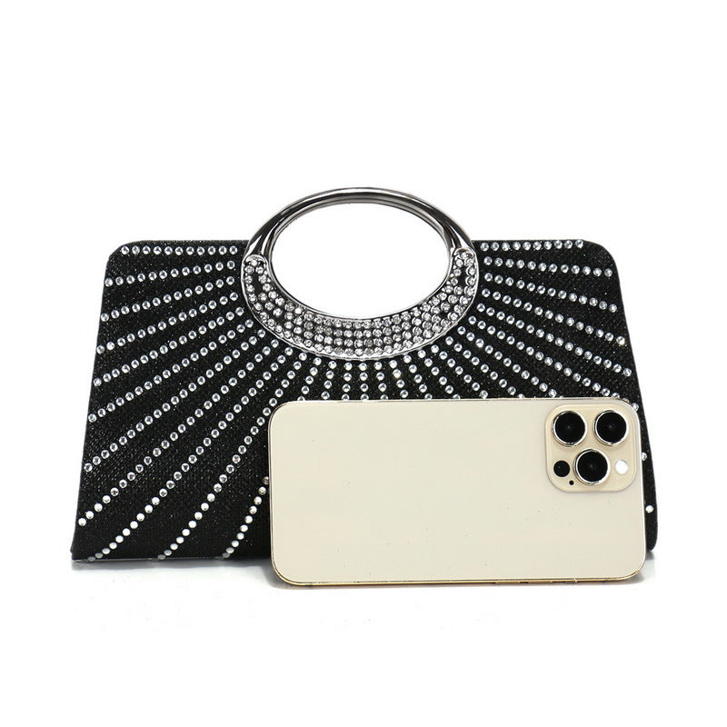 Diamond-Studded Bag Chain Handbag