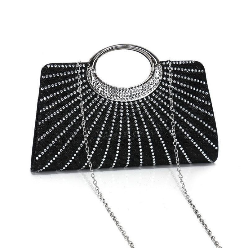 Diamond-Studded Bag Chain Handbag