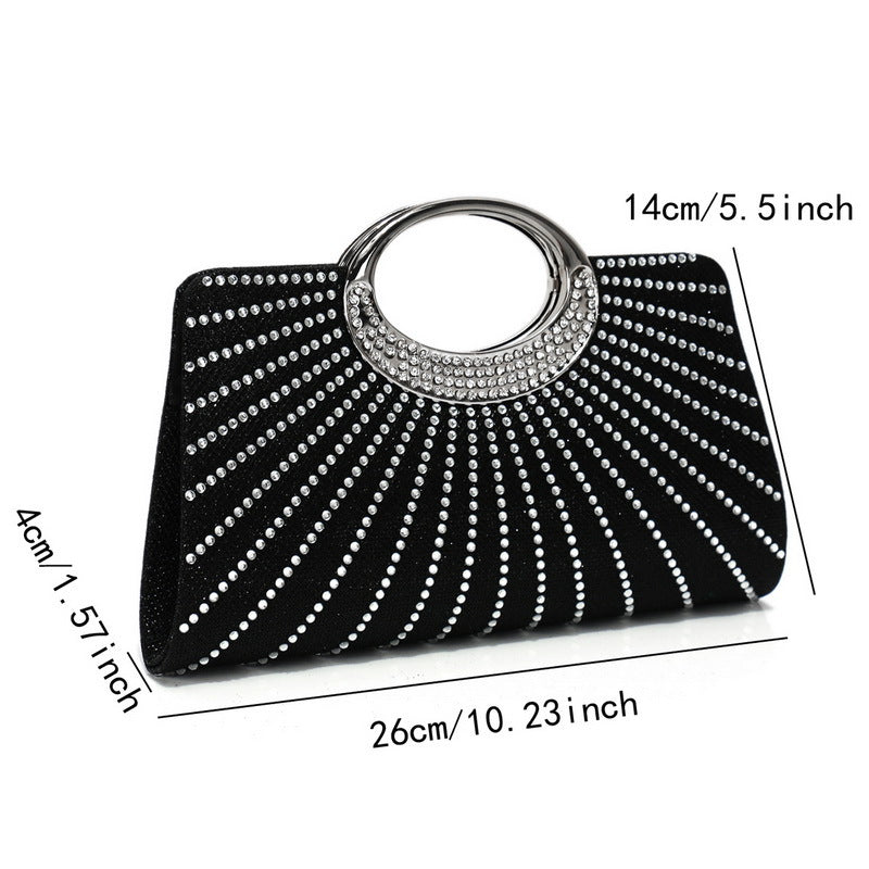 Diamond-Studded Bag Chain Handbag