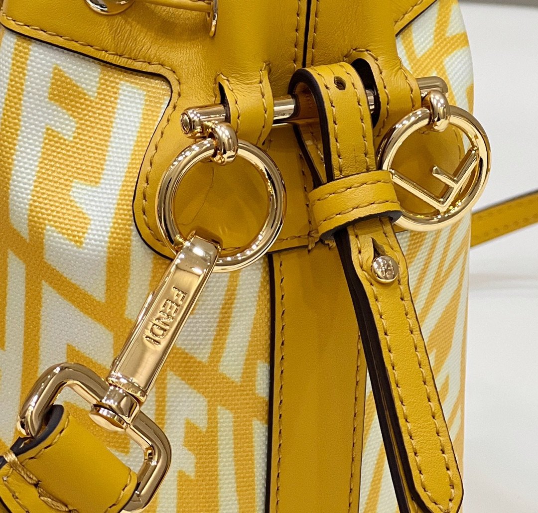 FI Mon Tresor Bag Yellow For Women, Handbags, Shoulder And Crossbody Bags 7.1in/18cm FF 8BS010