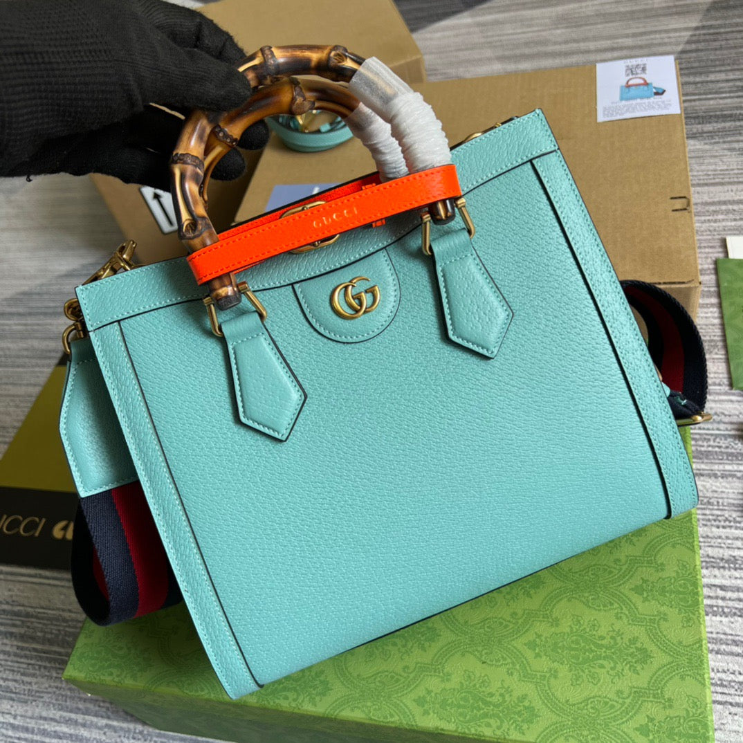 gg Diana Small Tote Bag Light Blue For Women, Women’s Bags 11in/27cm gg