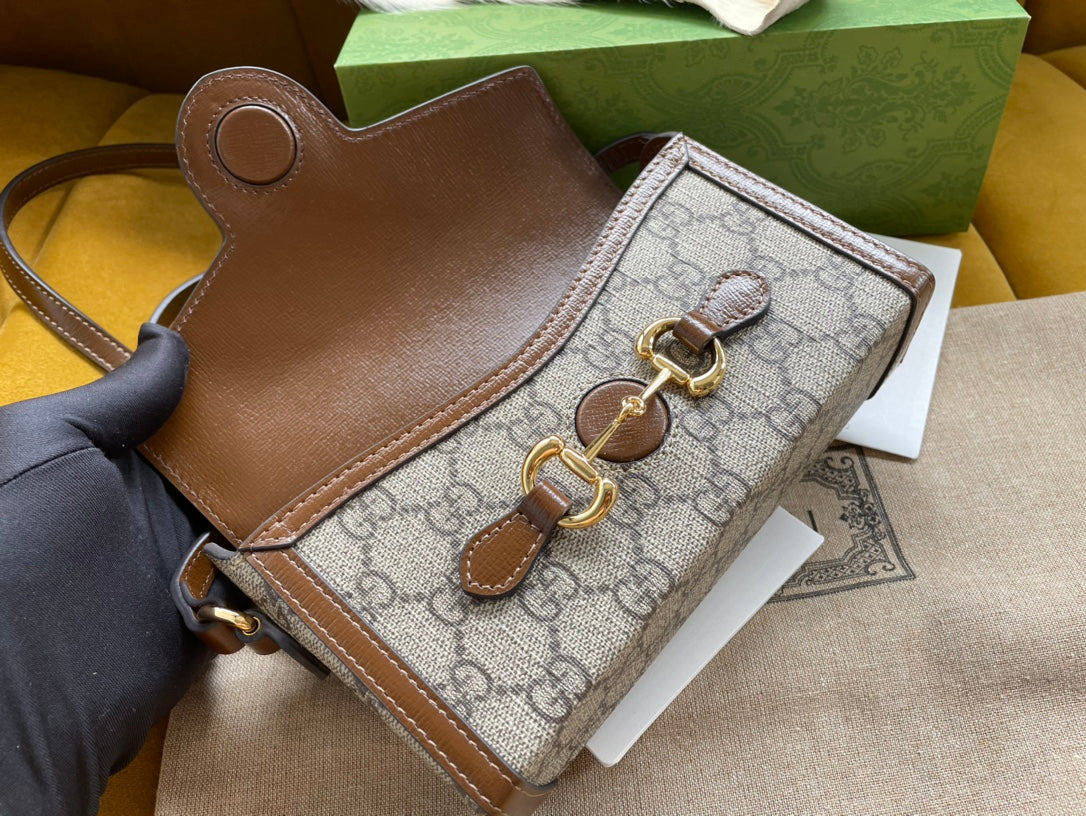 gg Children’s Horsebit 1955 Mini Bag Beige For Women, Women’s Bags 7in/18cm gg 699296 92TCG 8563