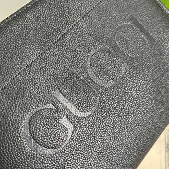 gg Clutch With gg Logo Black For Men 12in/31cm gg