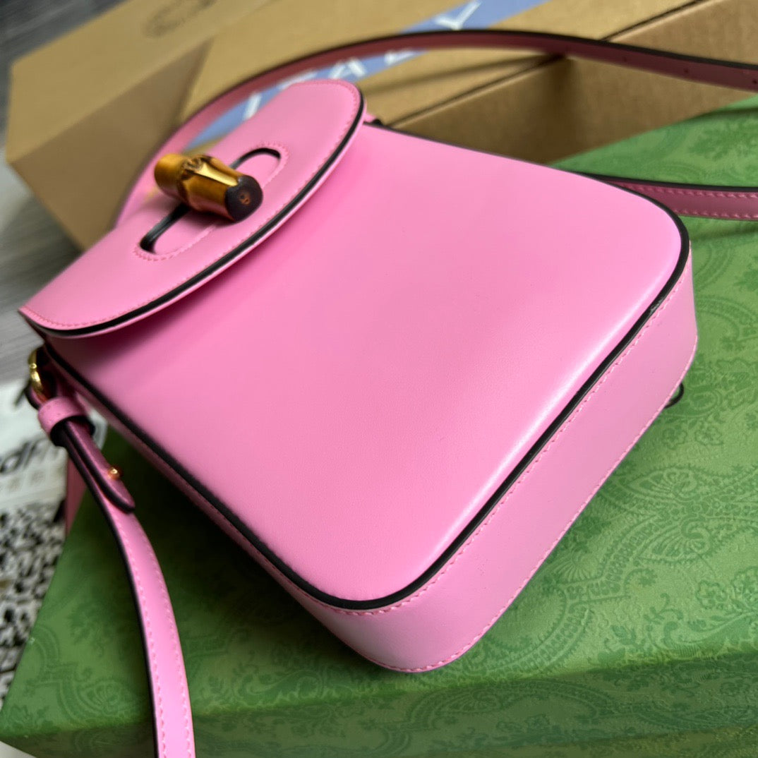 gg Bamboo Mini Handbag Pink For Women, Women’s Bags 6.2in/16cm gg 702106 UZY0T 5814