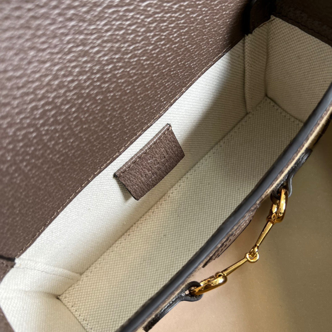 gg Horsebit 1955 Mini Bag Brown For Women, Women’s Bags 7.1in/18cm gg 