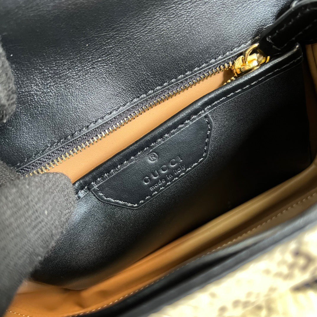 gg Bamboo 1947 Medium Top Handle Bag Natural For Women, Women’s Bags 10.2in/26cm gg 679632 L4RET 8887