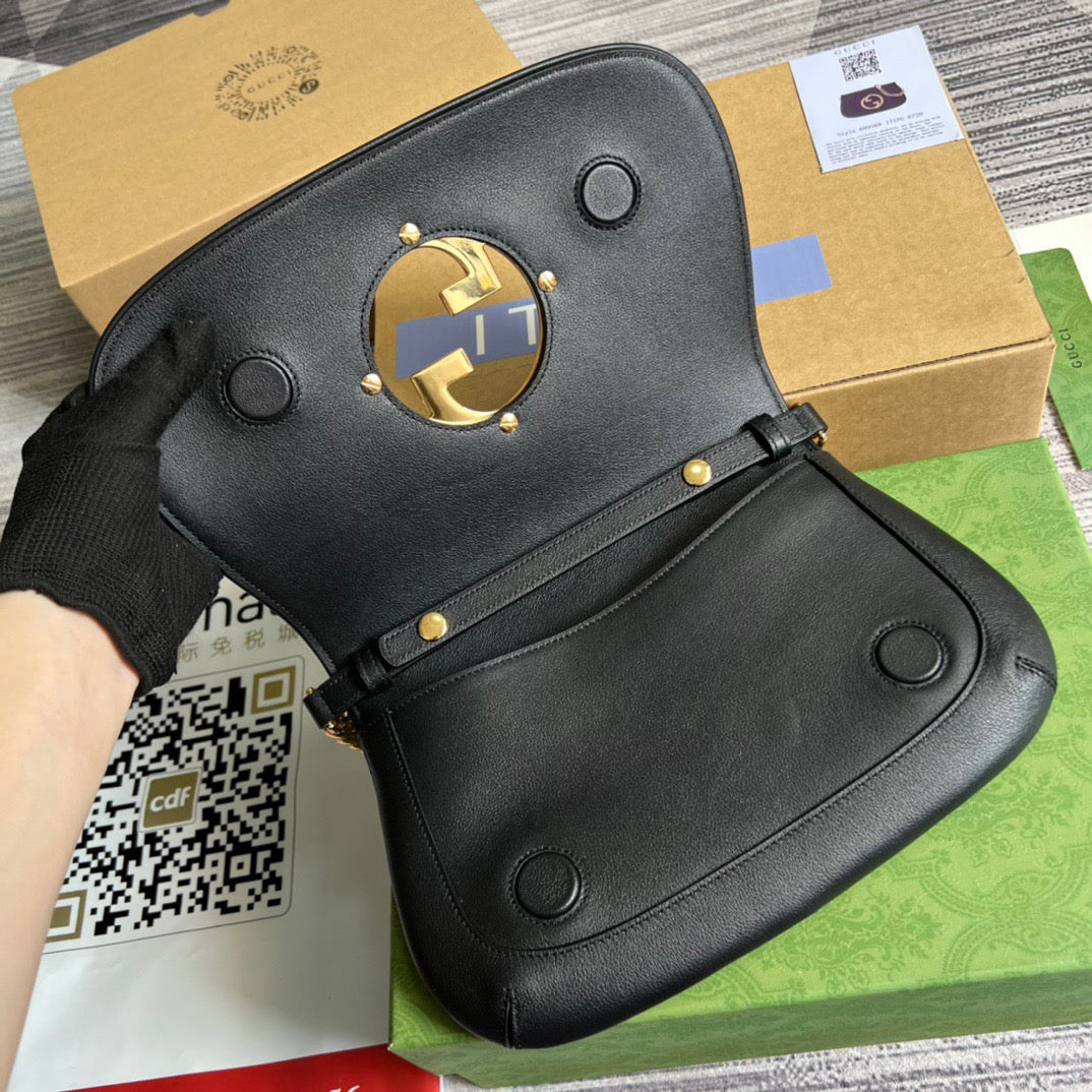 gg Blondie Shoulder Bag Black For Women, Women’s Bags 11in/28cm gg 699268 UXX0G 1000