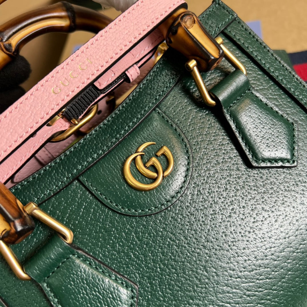 gg Diana Mini Tote Bag Green For Women, Women’s Bags 7.9in/20cm gg 702732 U3ZDT 3670