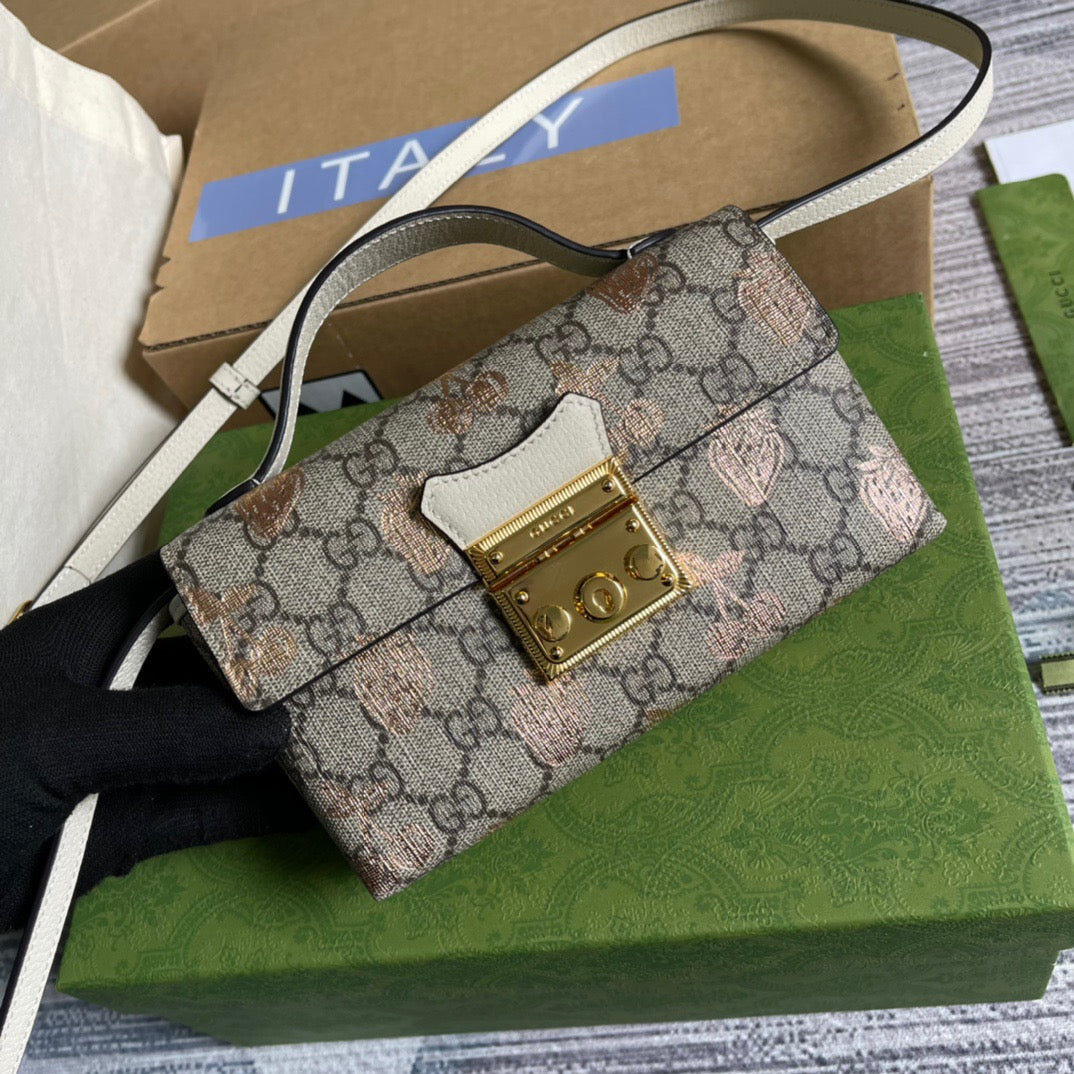 gg Padlock Mini Bag Beige For Women, Women’s Bags 7in/18cm gg