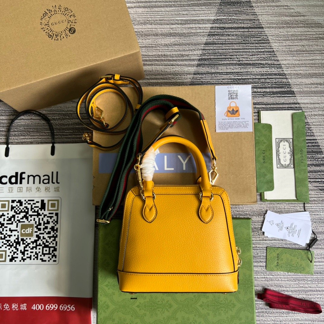 gg x Adidas Horsebit 1955 Mini Bag Yellow For Women, Women’s Bags 7.9in/20cm gg