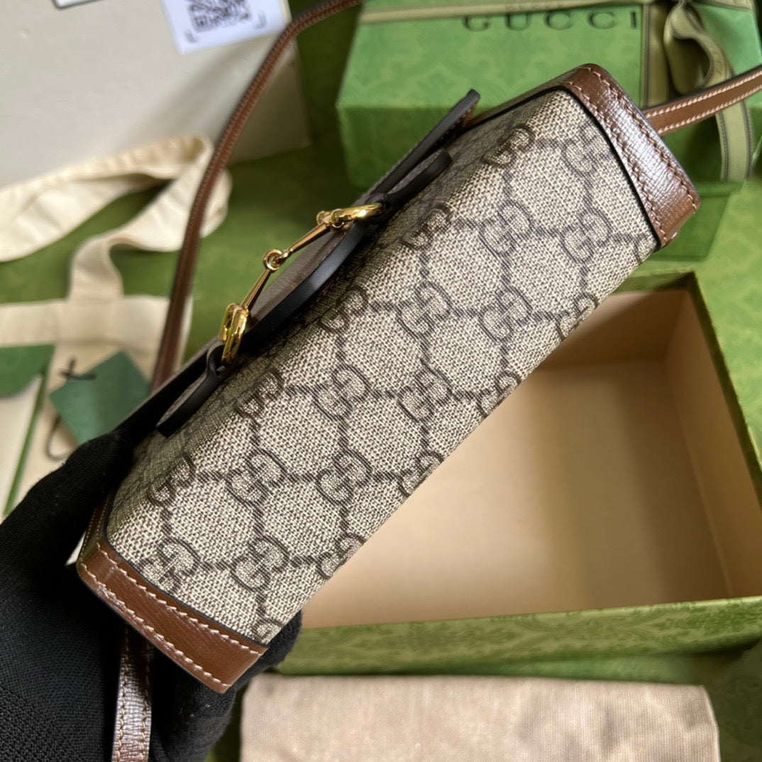 gg Horsebit 1955 Mini Bag Beige For Women, Women’s Bags 7.1in/18cm gg 699296 92TCG 8563