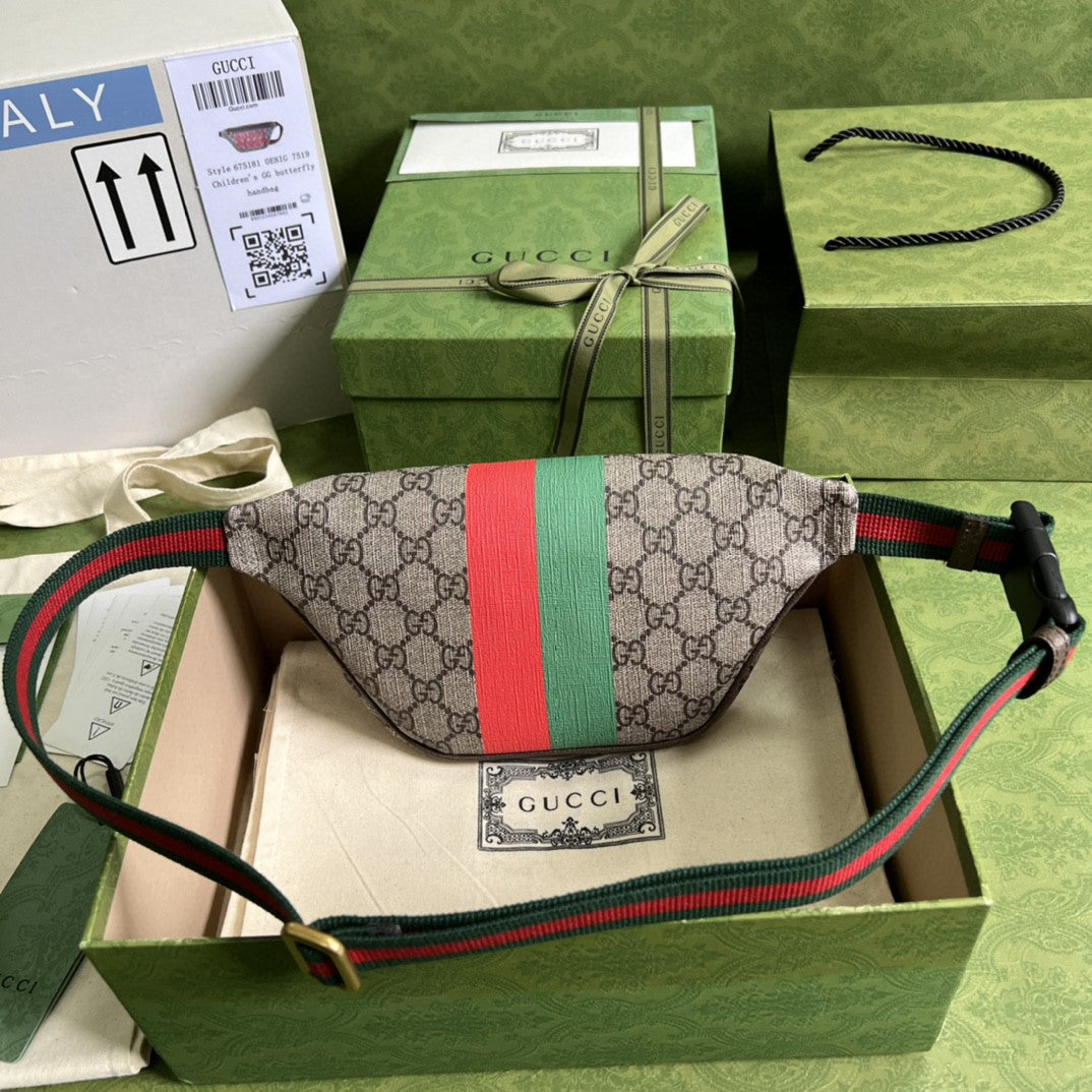 gg Tiger gg Belt Bag Beige And Ebony gg Supreme Canvas For Women And Men 6in/16cm 675181 US7DC 9395