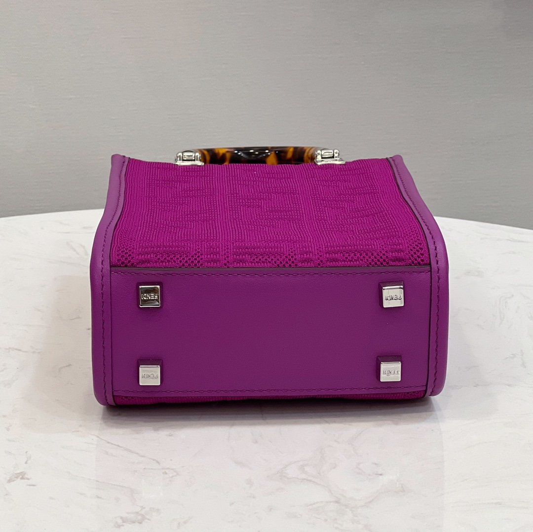 FI Mini Sunshine Shopper Purple For Women, Handbags, Shoulder And CrossBody Bags 7.1in/18cm FF 8BS051