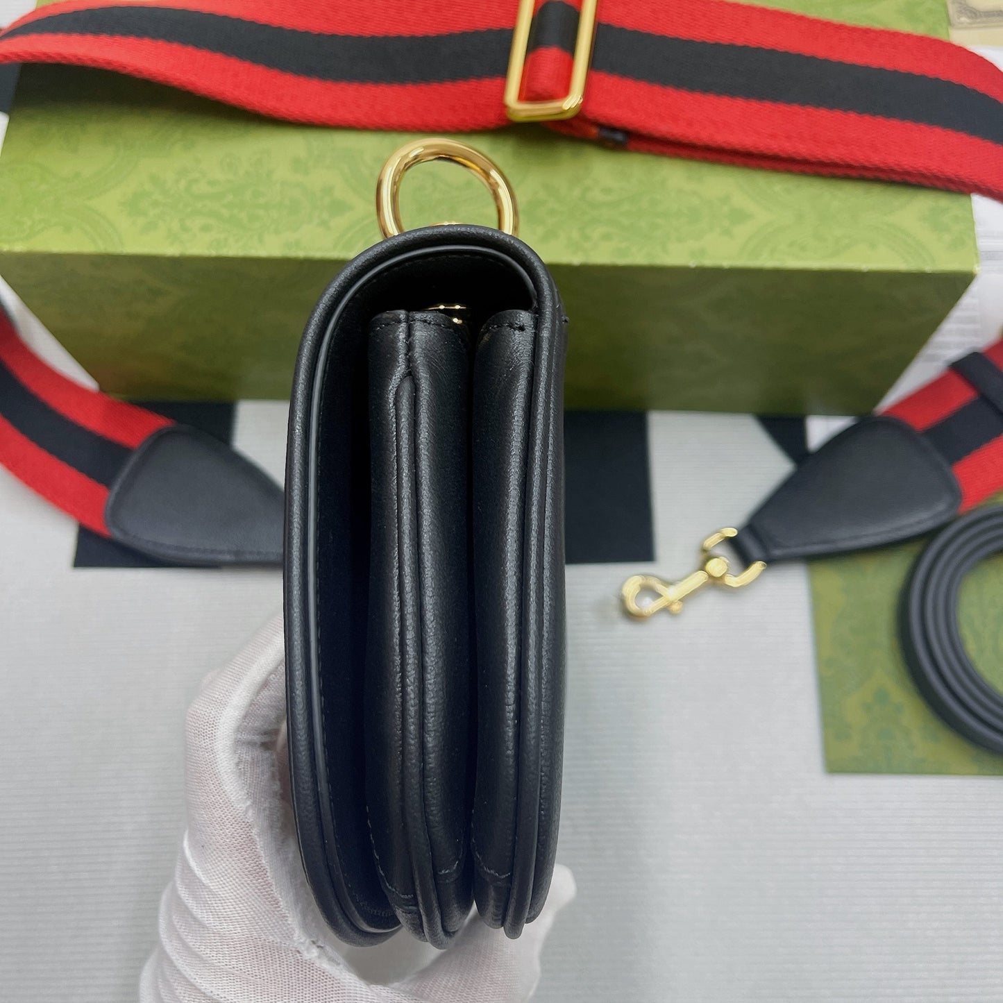 gg Blondie Mini Bag Black For Women, Women’s Bags 8.7in/22cm gg 698643 UXXAG 1064