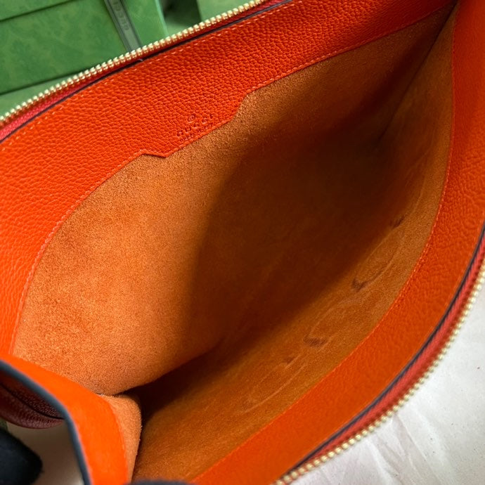 gg Clutch With gg Logo Orange For Men 12in/31cm gg