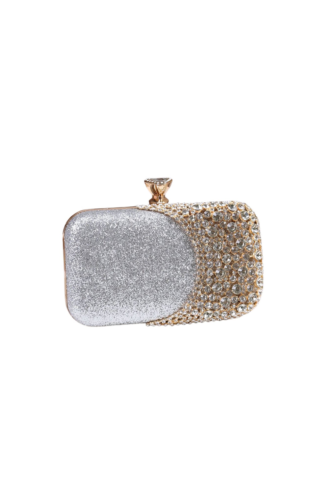 Diamond-Studded Dinner Clutch Bag Shiny Chain Crossbody Handbag