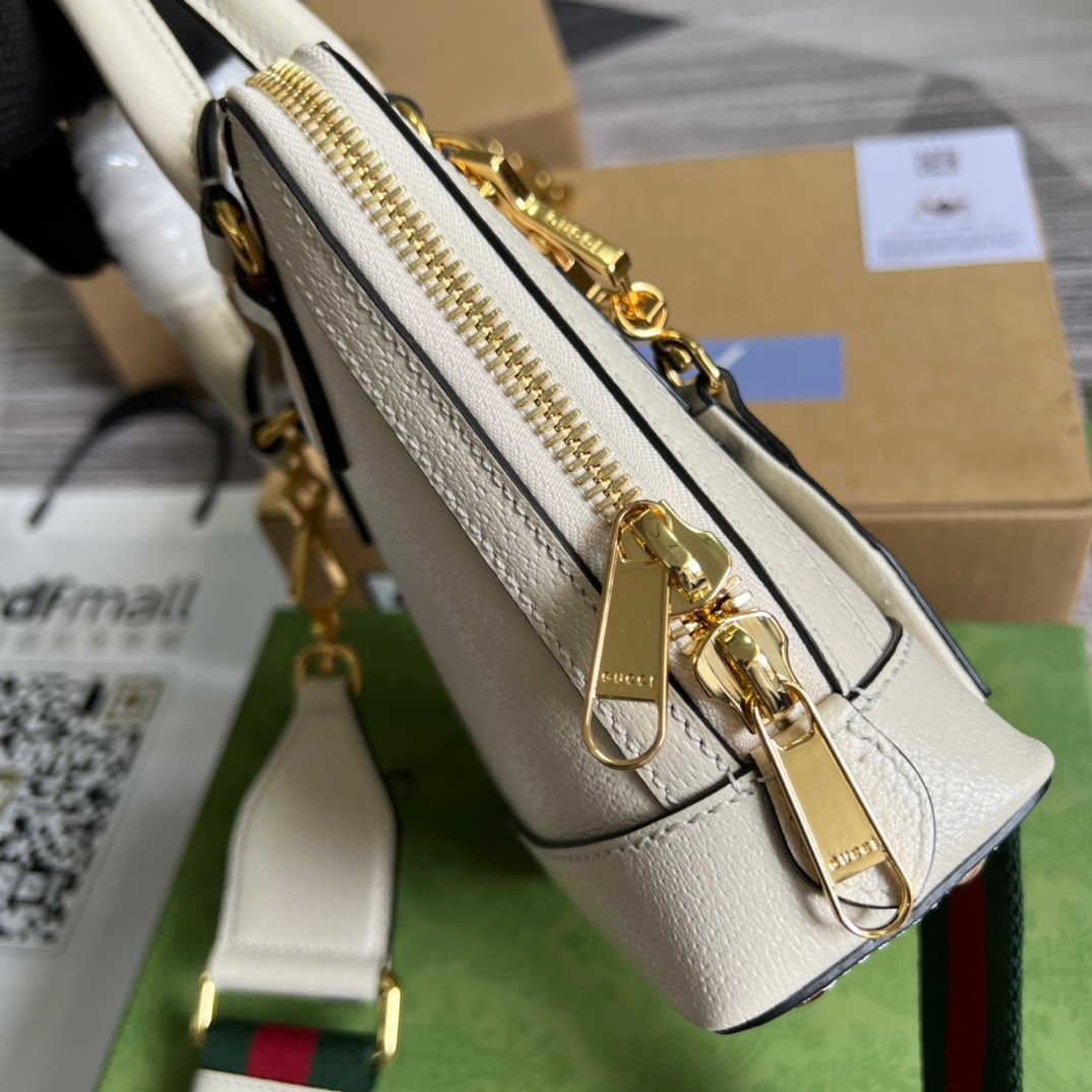 gg x Adidas Horsebit 1955 Mini Bag White For Women, Women’s Bags 7.9in/20cm gg 677212 U3ZDG 8727