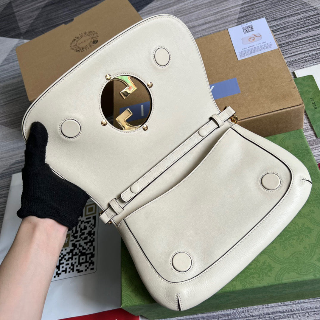 gg Blondie Shoulder Bag White For Women, Women’s Bags 11in/28cm gg 699268 UXX0G 9022