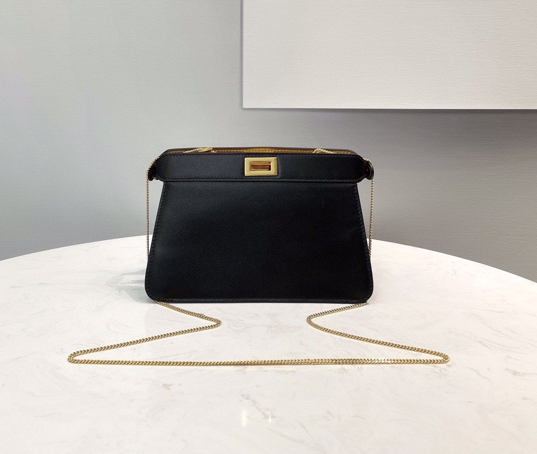 FI Peekaboo Small Iseeu Pochette Black Bag For Woman 21cm/8in