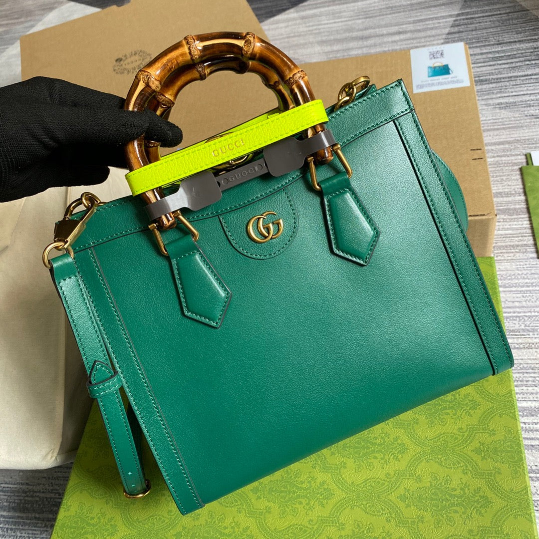 gg Diana Small Tote Bag Green For Women, Women’s Bags 11in/27cm gg 