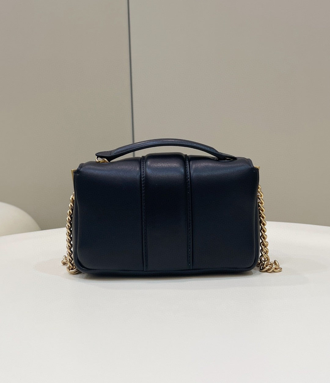 FI Baguette Chain Black Bag For Woman 19cm/7.5in