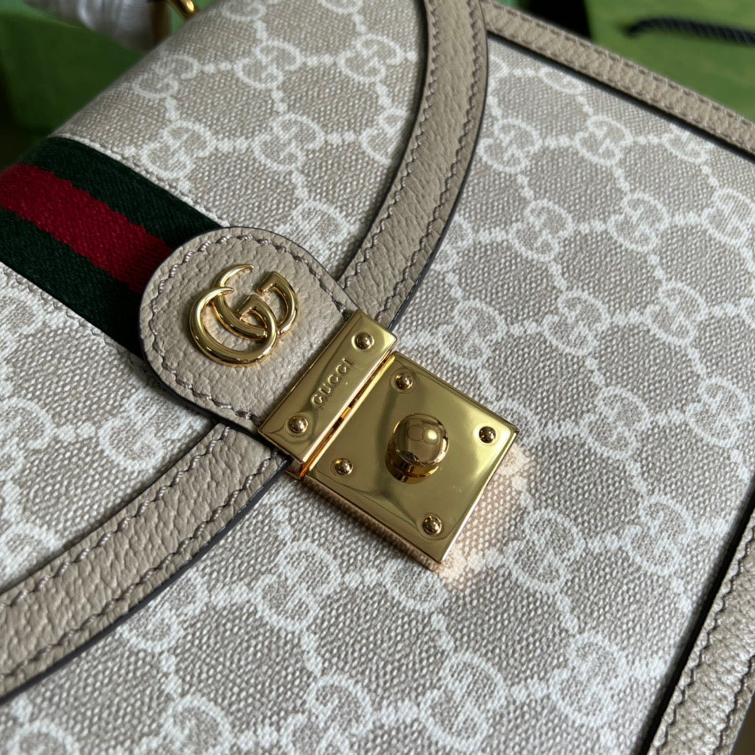 gg Ophidia Small gg Top Handle Bag Beige For Women, Women’s Bags 9.8in/25cm gg 651055 UULAG 9682