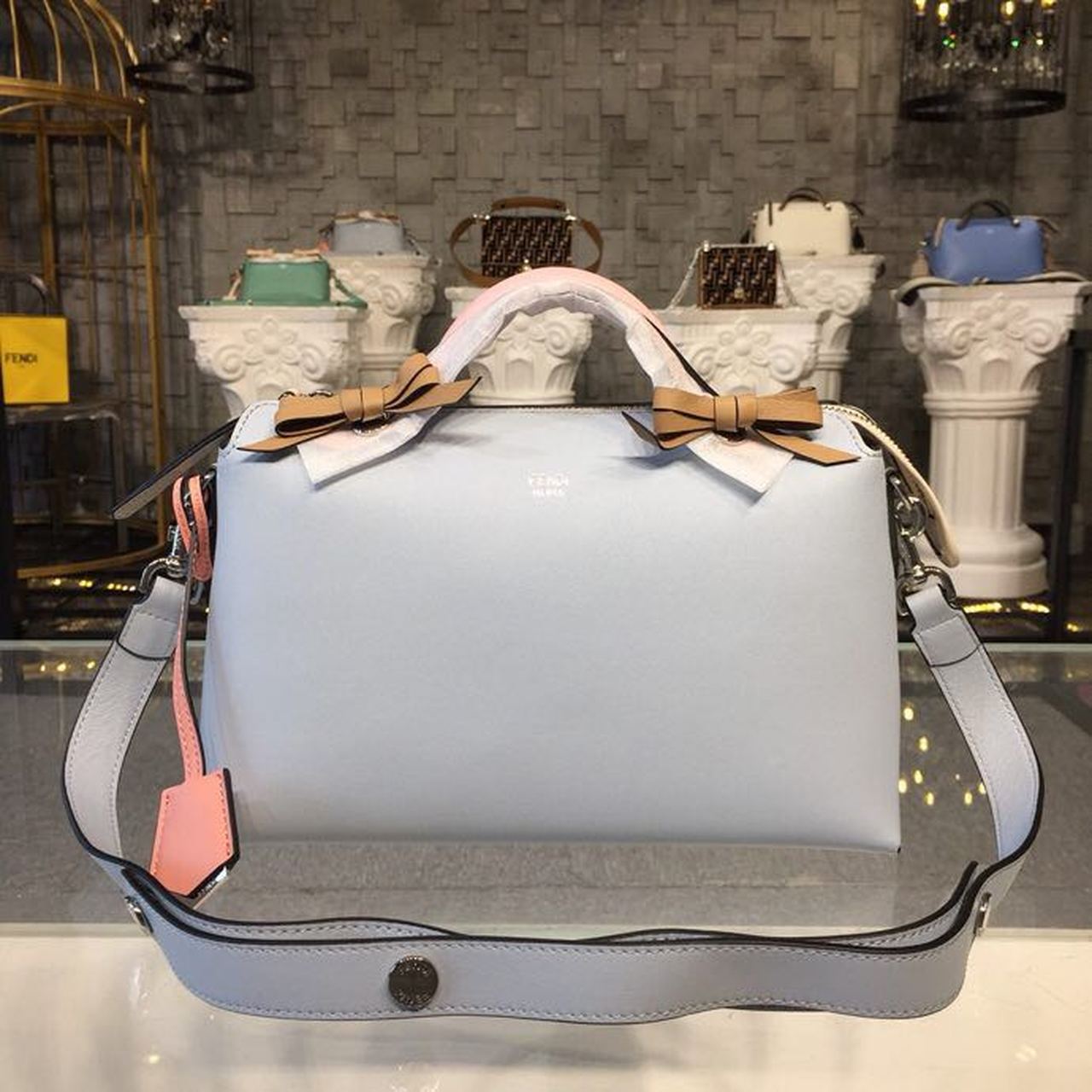 FI By The Way Medium Light Blue For Women, Hangbags, Shoulder And Crossbody Bags 11.4in/29cm FF 8BL146