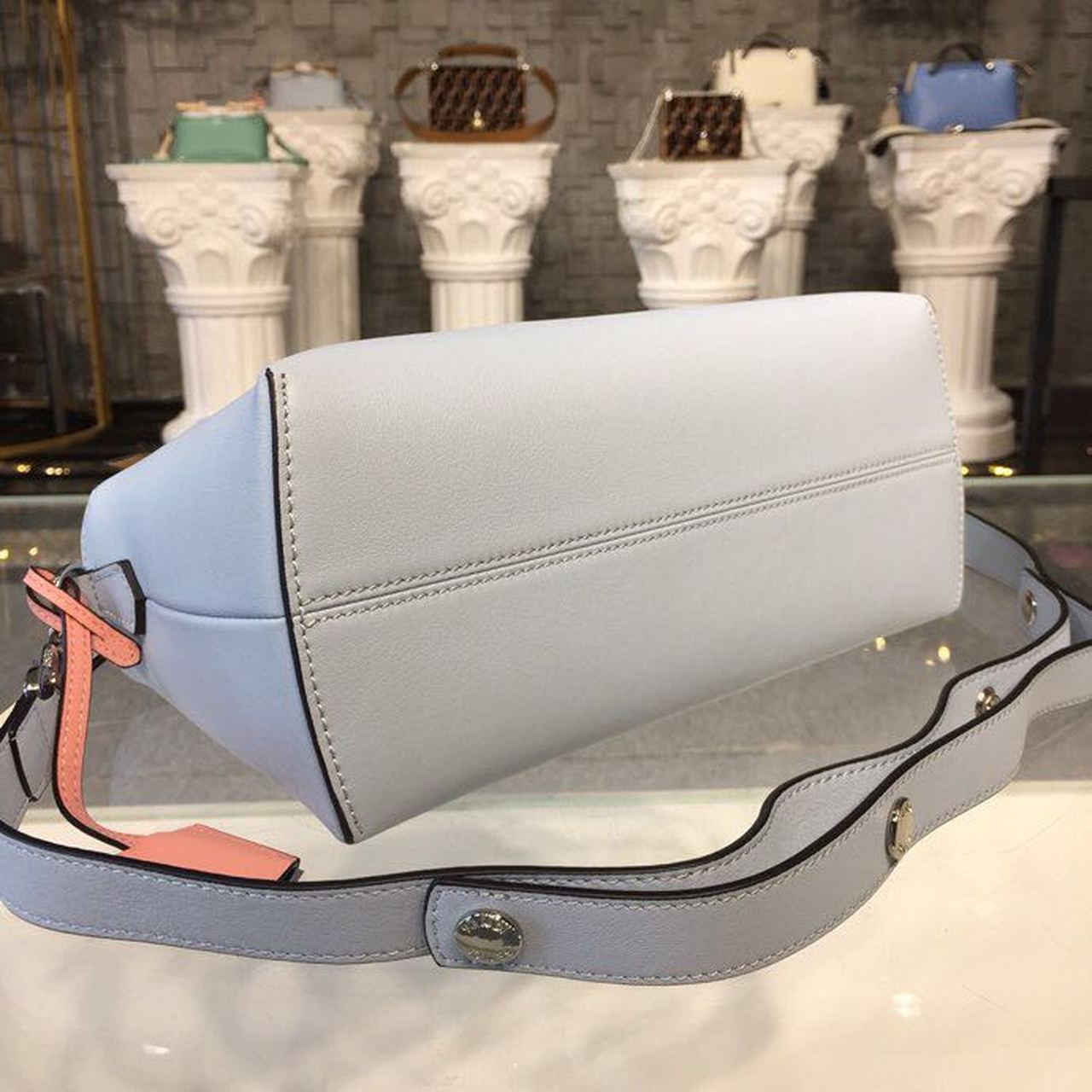 FI By The Way Medium Light Blue For Women, Hangbags, Shoulder And Crossbody Bags 11.4in/29cm FF 8BL146