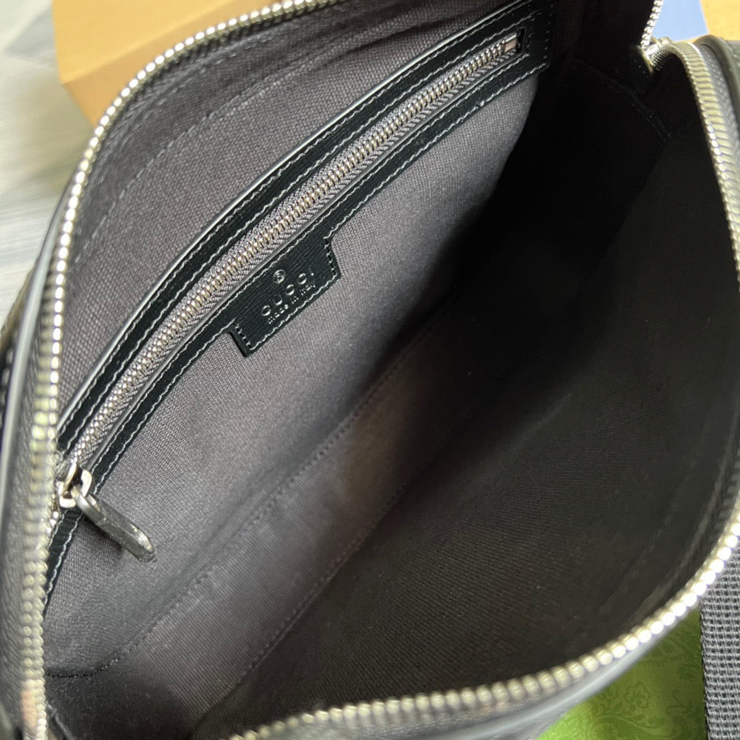 gg Shoulder Bag With Interlocking G Black gg Supreme Canvas For Women 9.6in/24.5cm gg 703468 92THF 1000