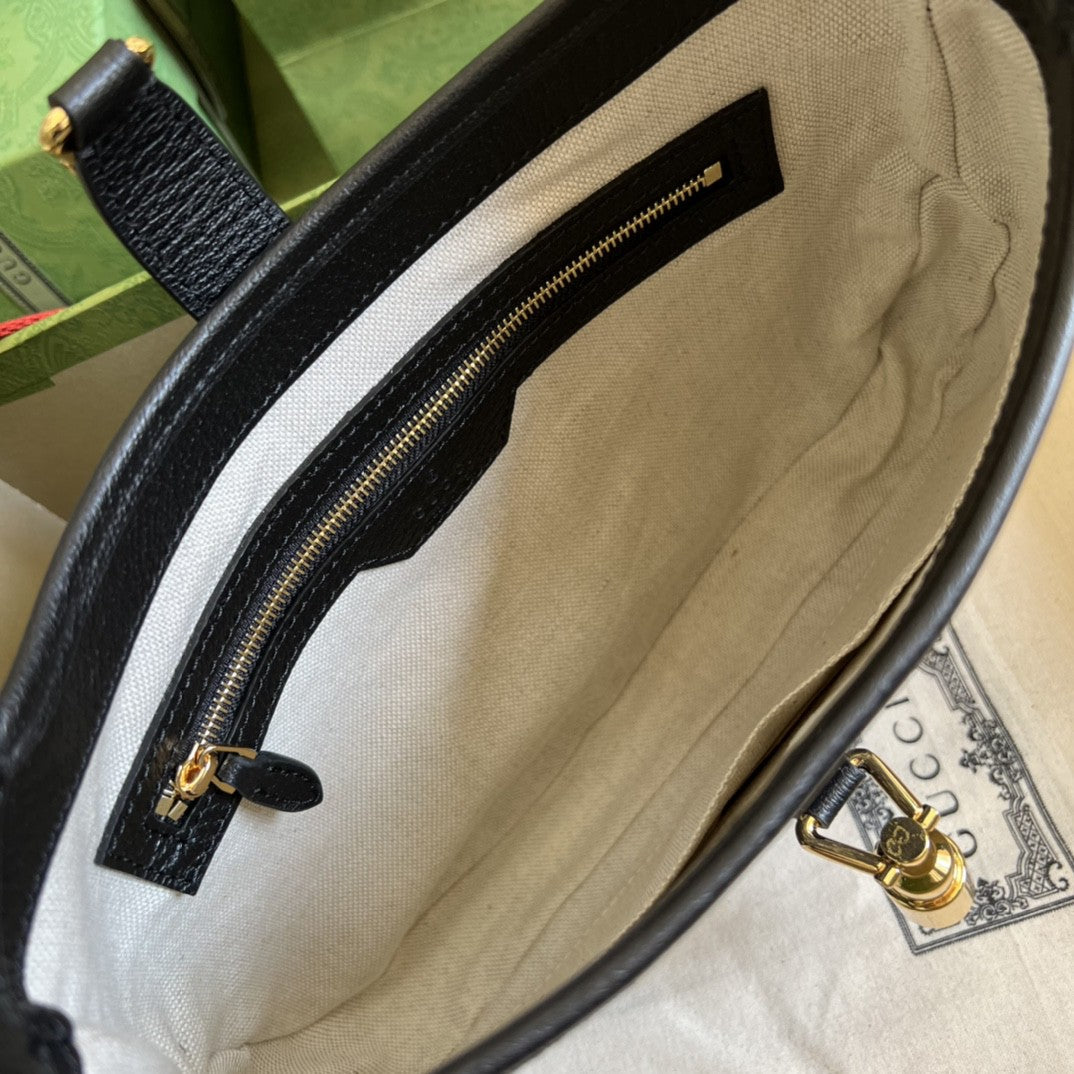 gg Jackie 1961 Small Shoulder Bag Black And Ivory gg Denim Jacquard For Women 11in/28cm 678843 UN3AG 1294