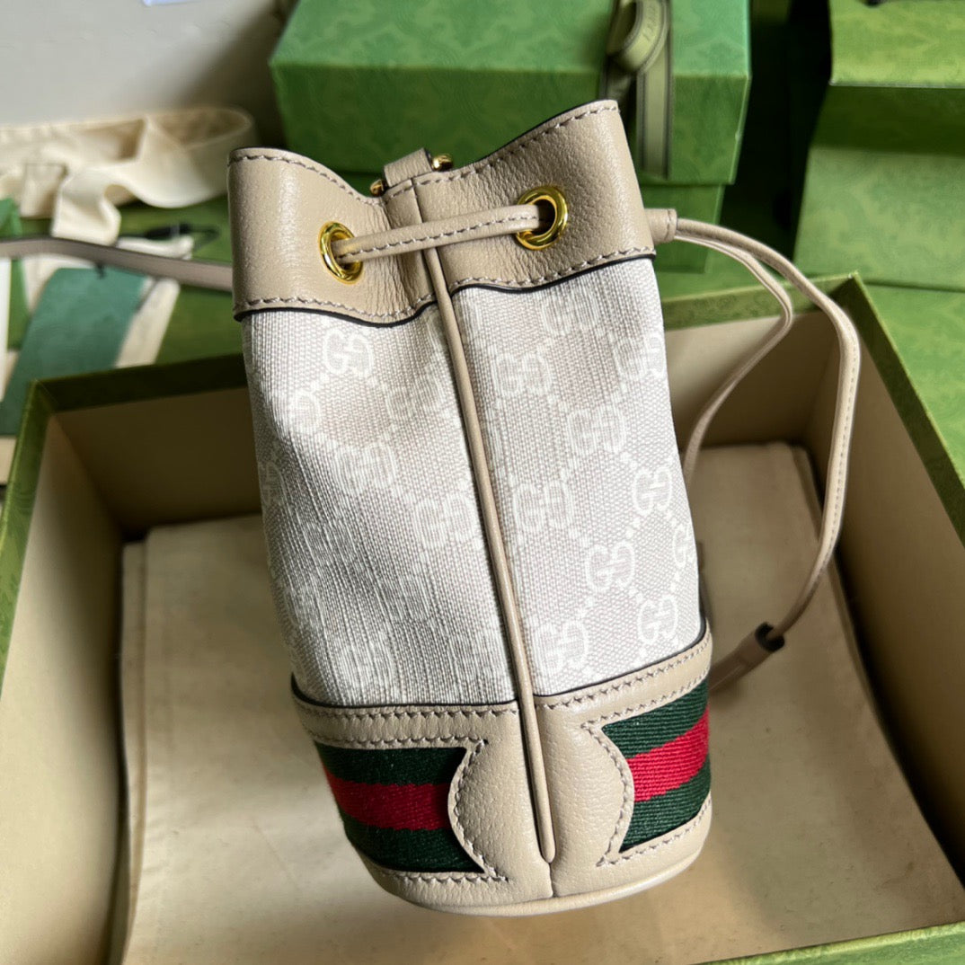 gg Ophidia Mini gg Bucket Bag White For Women, Women’s Bags 7.5in/19cm gg