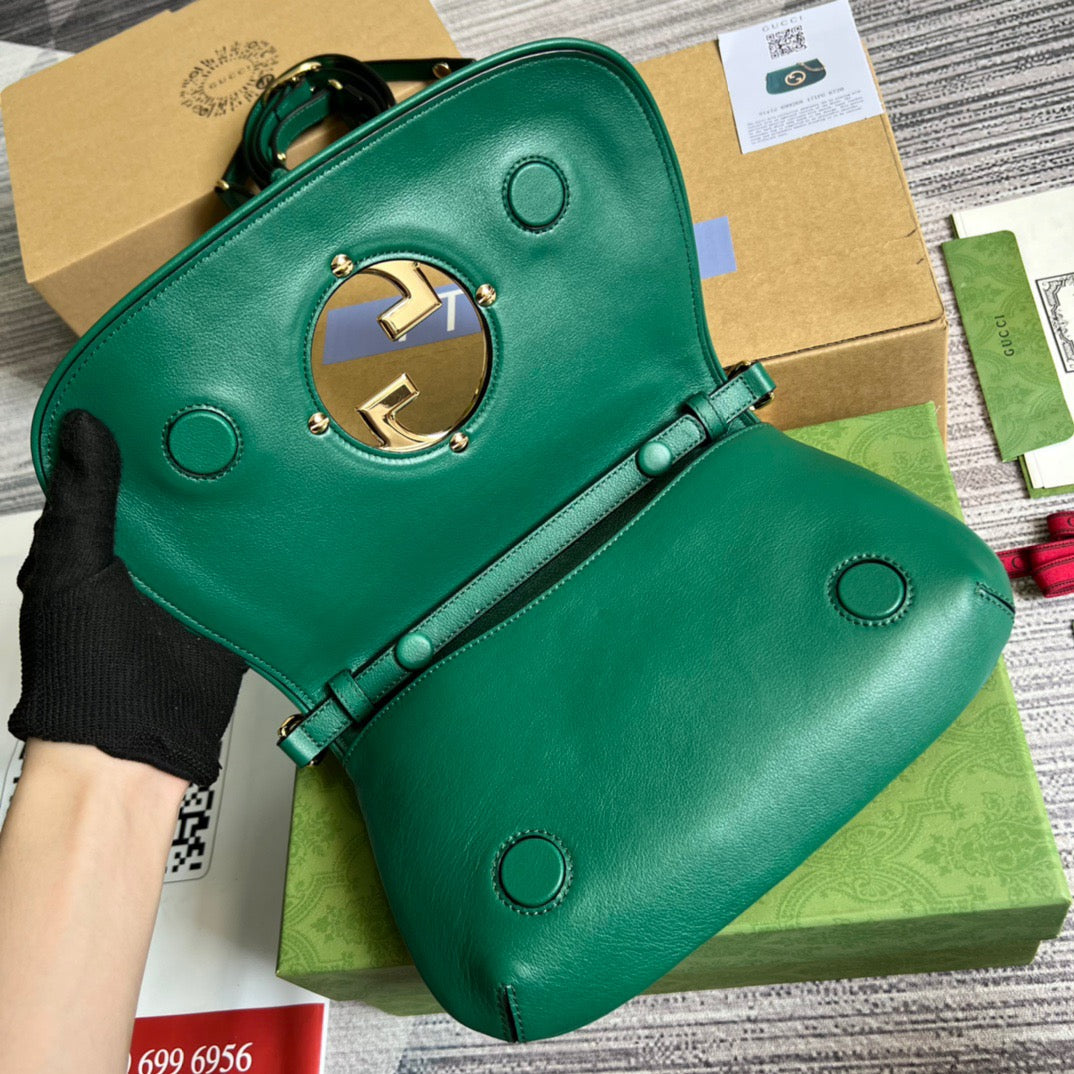gg Blondie Shoulder Bag Green For Women, Women’s Bags 11in/28cm gg