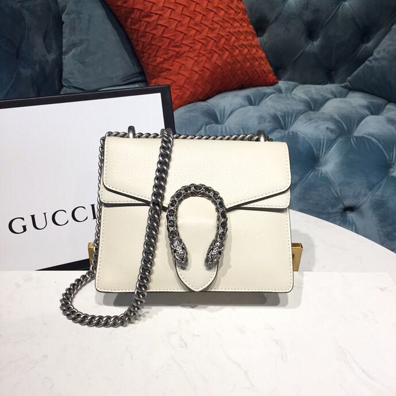 gg Dionysus Mini Bag White For Women 8in/20cm gg 421970 0K7JN 9680