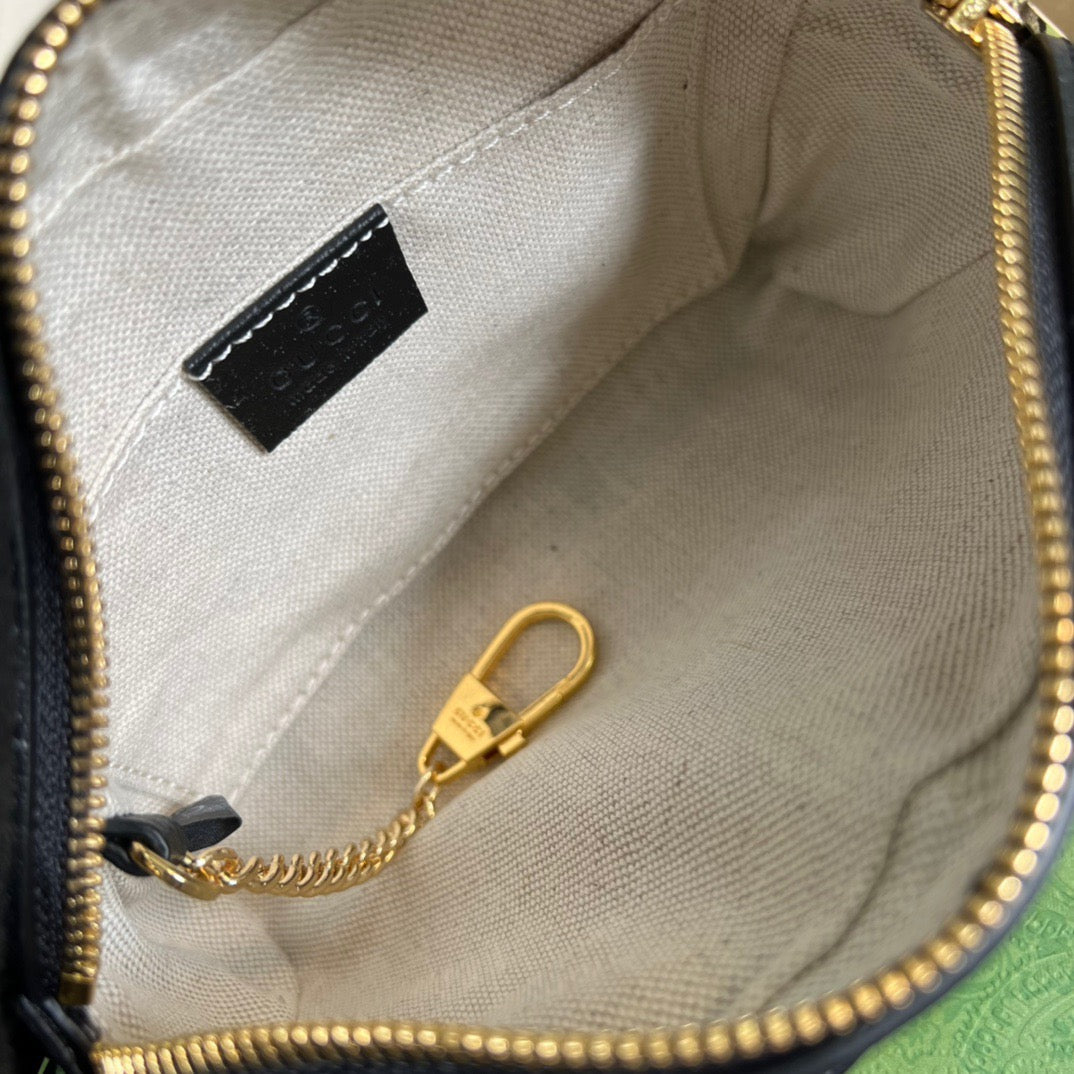 gg Ophidia Mini gg Bag Black And Ivory gg Denim Jacquard For Women 7in/17.5cm gg 517350 UN3BG 1274