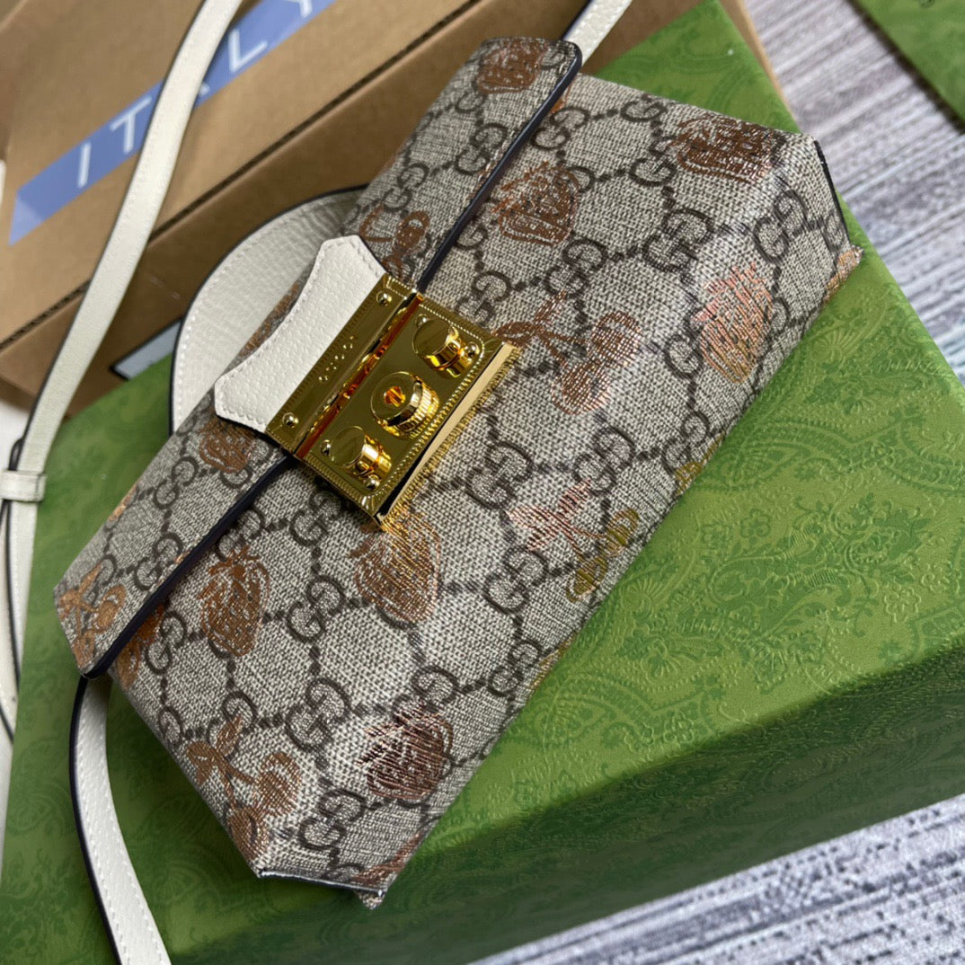 gg Padlock Mini Bag Beige For Women, Women’s Bags 7in/18cm gg