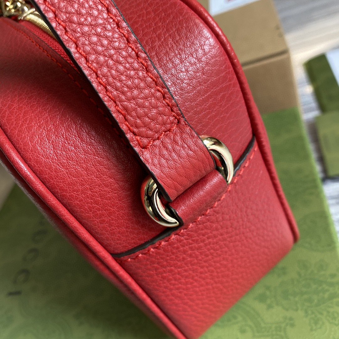 gg Soho Small Disco Bag Red For Women, Women’s Bags, Shoulder And Crossbody Bags 8in/21cm gg 308364